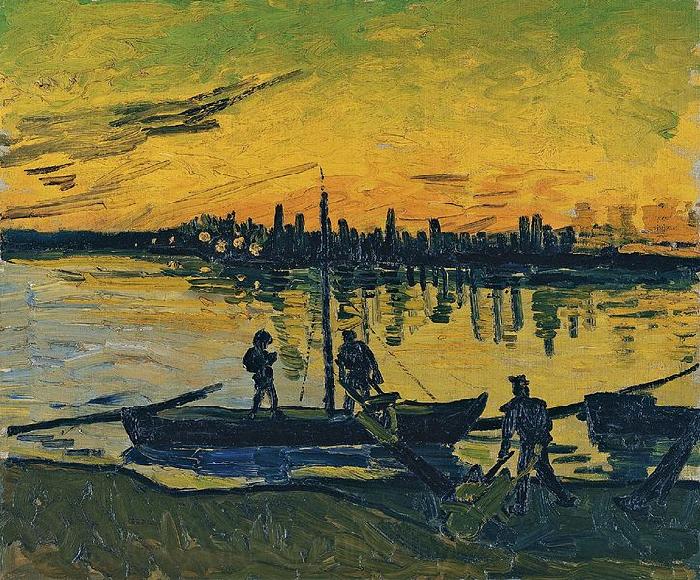 Vincent Van Gogh Downloaders in Arles Germany oil painting art